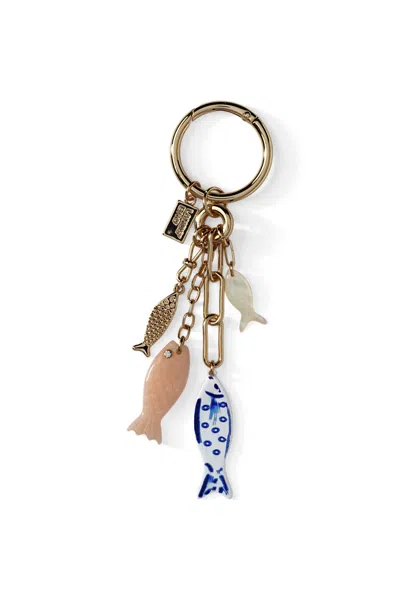 Lands' End Layered Fish Bag Charm In Gold