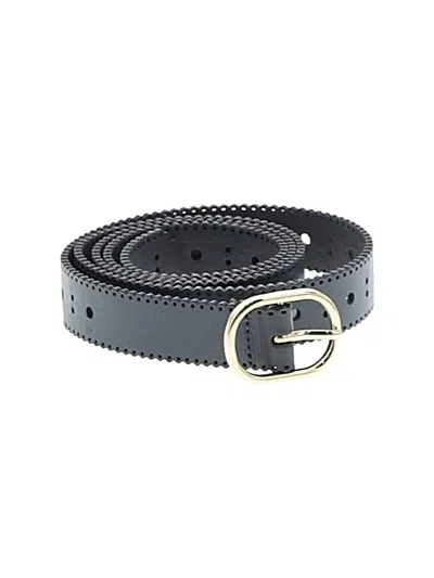 Pre-owned Lands' End Leather Belt In Black