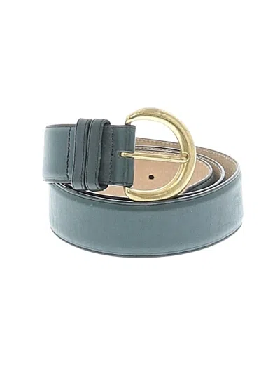 Pre-owned Lands' End Leather Belt In Teal
