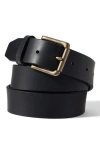 Lands' End Leather Jean Belt In Black