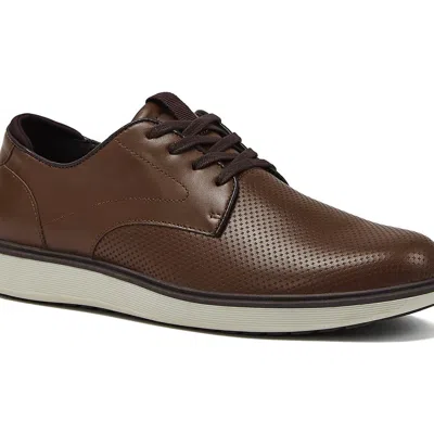 Lands' End Leather Lace Up Derby Oxfords In Brown