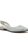 Lands' End Leather Slingback Low Heels In Multi