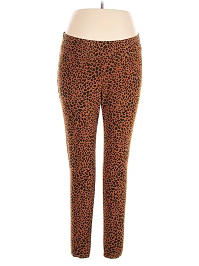 Pre-owned Lands' End Leggings In Brown