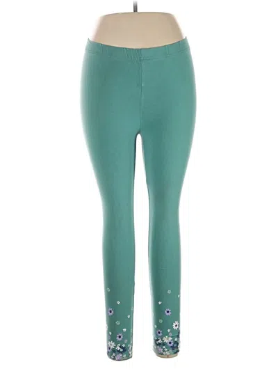 Pre-owned Lands' End Leggings In Teal