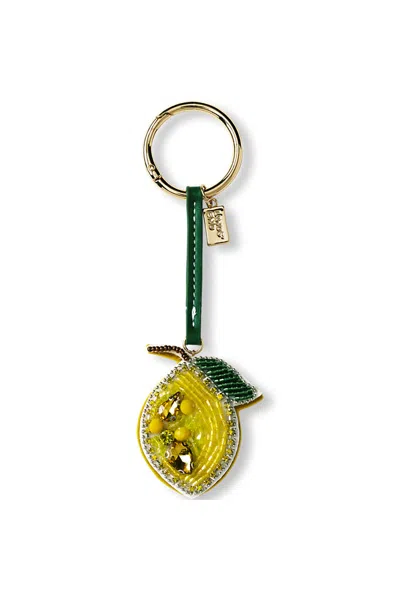 Lands' End Lemon Beaded Bag Charm In Pink
