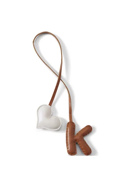 Lands' End Letter K Faux Leather Bag Charm In Multi