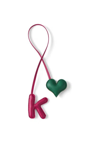 Lands' End Letter K Faux Leather Bag Charm In Multi