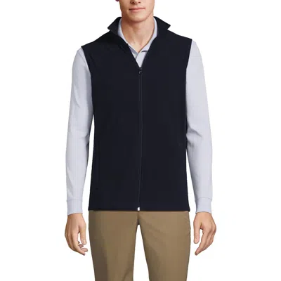 Lands' End Lightweight Fleece Vest In Blue