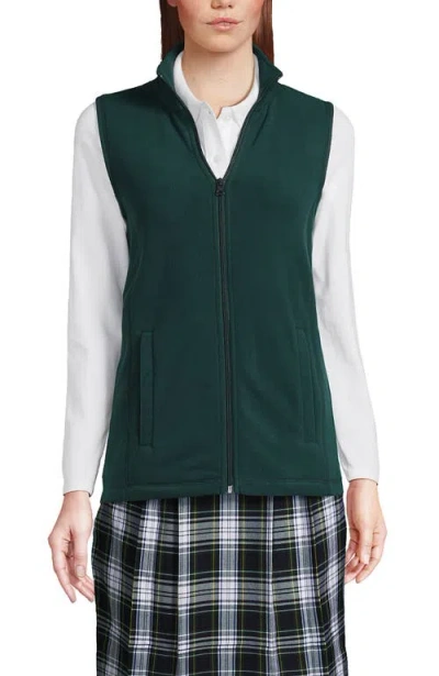 Lands' End Lightweight Fleece Vest In Green