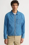 Lands' End Lightweight Full Zip Jacket In Blue