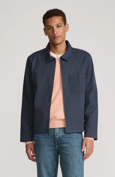 Lands' End Lightweight Full Zip Jacket In Slate Blue