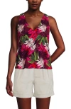 Lands' End Lightweight Jersey Blouson Vneck Tank