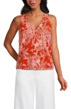 Lands' End Lightweight Jersey Blouson Vneck Tank