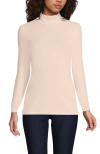 Lands' End Lightweight Jersey Long Sleeve Turtleneck In Neutral