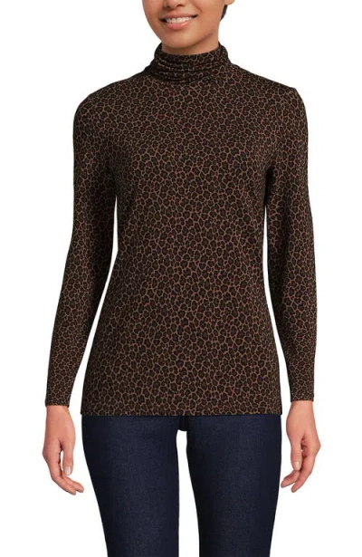 LANDS' END LANDS' END LIGHTWEIGHT JERSEY LONG SLEEVE TURTLENECK