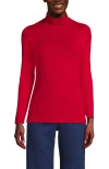 Lands' End Lightweight Jersey Skimming Long Sleeve Turtleneck In Heritage Red