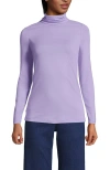 Lands' End Lightweight Jersey Skimming Long Sleeve Turtleneck In Lavender Cloud