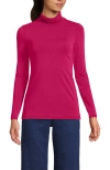 Lands' End Lightweight Jersey Skimming Long Sleeve Turtleneck In Spiced Rhubarb