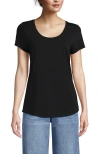 Lands' End Lightweight Jersey T-shirt In Black