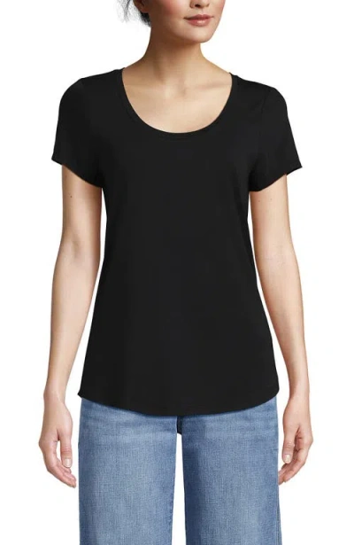 Lands' End Lightweight Jersey T-shirt In Black