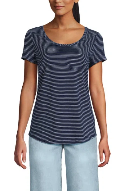 Lands' End Lightweight Jersey T-shirt In Blue