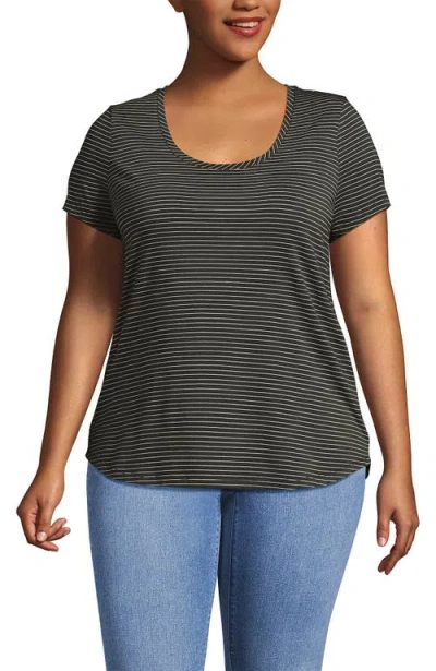 Lands' End Lightweight Jersey T-shirt In Brown
