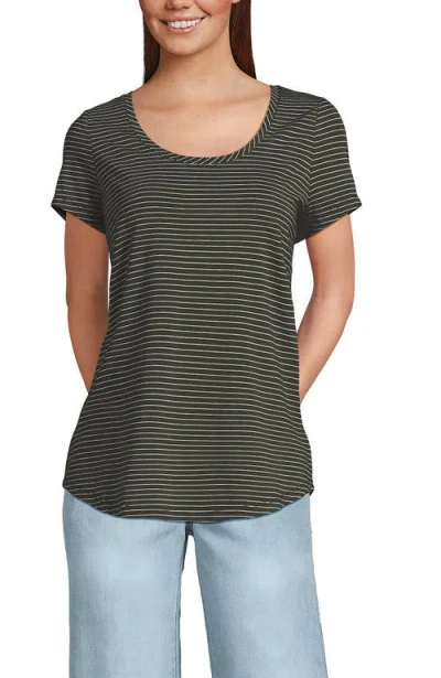 Lands' End Lightweight Jersey T-shirt In Gray