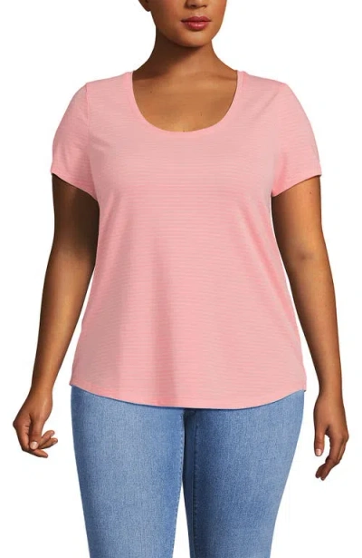 Lands' End Lightweight Jersey T-shirt In Pink