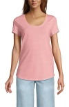 Lands' End Lightweight Jersey T-shirt In Pink
