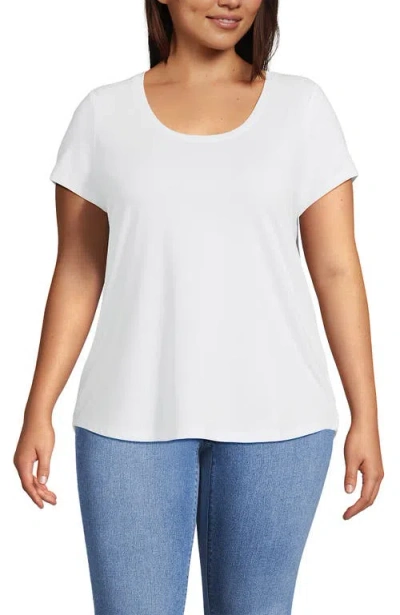 Lands' End Lightweight Jersey T-shirt In White