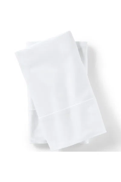Lands' End Lightweight Stretch Modal Jersey Heathered Pillowcases In White