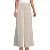 Lands' End Linen High Rise Palazzo Pants In Champagne/linen