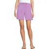 Lands' End Linen High Rise Pull On 7" Shorts