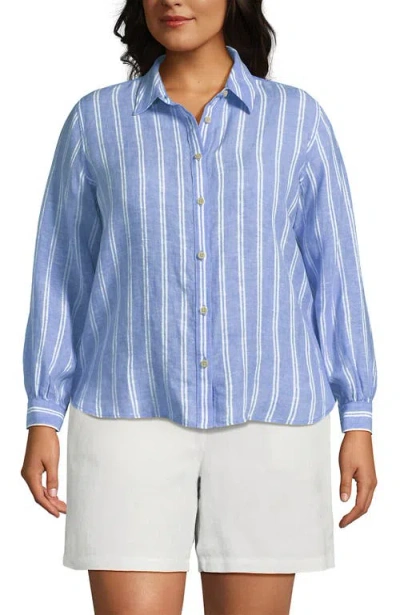 Lands' End Linen Long Sleeve Feminine Shirt