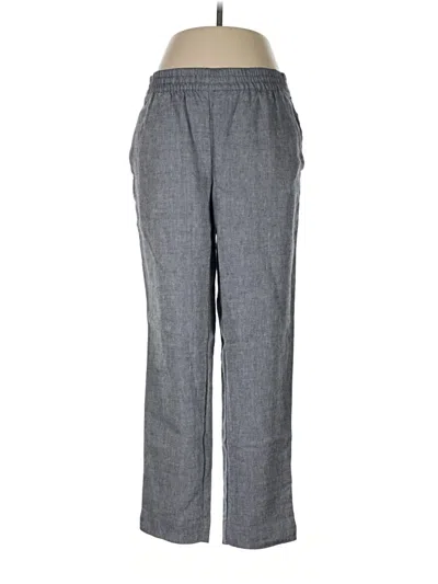 Pre-owned Lands' End Linen Pants In Gray