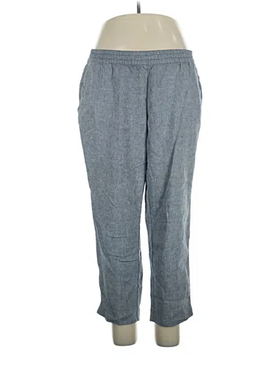 Pre-owned Lands' End Linen Pants In Gray