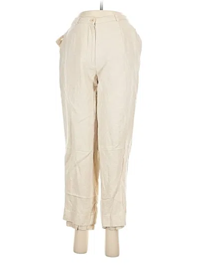 Pre-owned Lands' End Linen Pants In Ivory