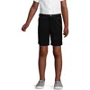 Lands' End Kids'  Little Girls Slim Plain Front Blend Chino Shorts In Black