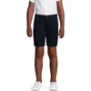 Lands' End Little Girls Slim Plain Front Blend Chino Shorts In Classic Navy