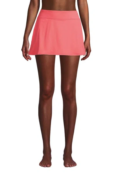 Lands' End Long Torso Tummy Control Swim Skirt Swim Bottoms In Wood Lily