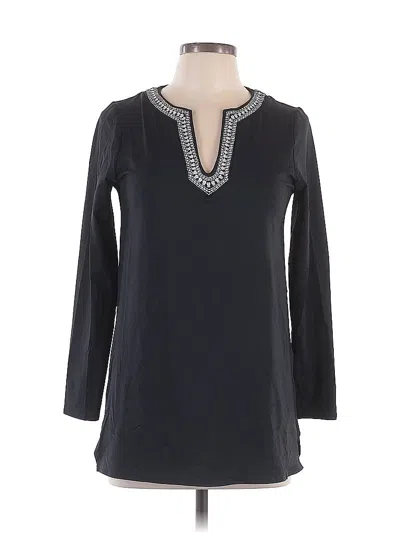 Pre-owned Lands' End Long Sleeve Blouse In Black