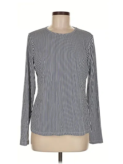 Pre-owned Lands' End Long Sleeve Blouse In Black