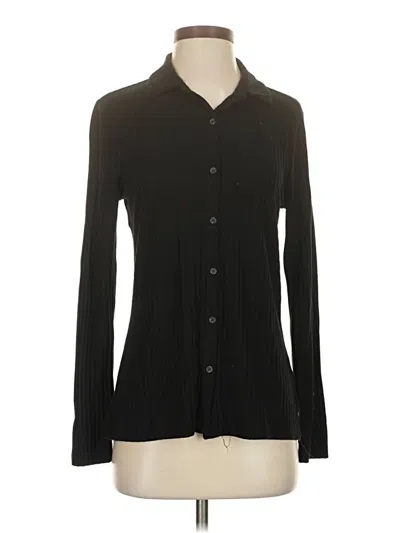 Pre-owned Lands' End Long Sleeve Blouse In Black