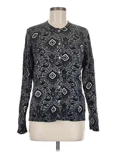 Pre-owned Lands' End Long Sleeve Blouse In Black