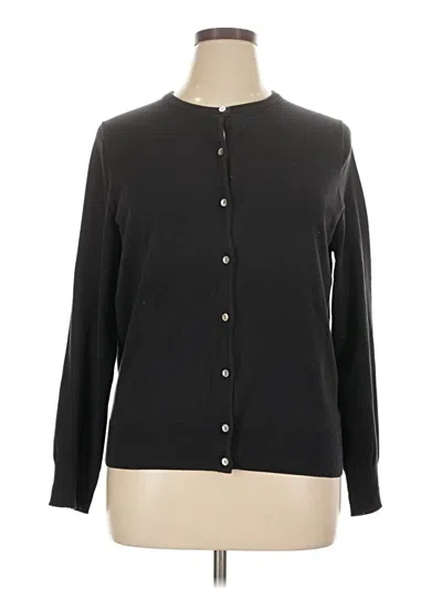 Pre-owned Lands' End Long Sleeve Blouse In Black