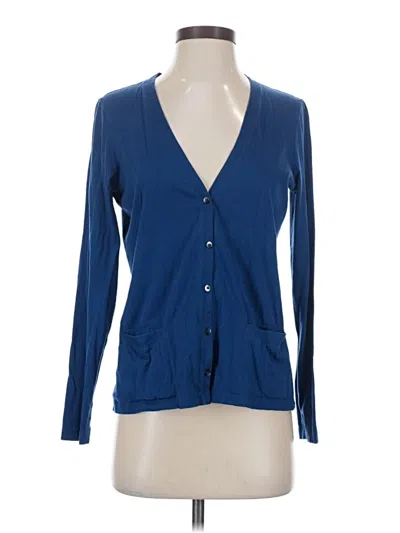 Pre-owned Lands' End Long Sleeve Blouse In Blue