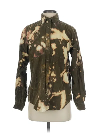 Pre-owned Lands' End Long Sleeve Blouse In Brown