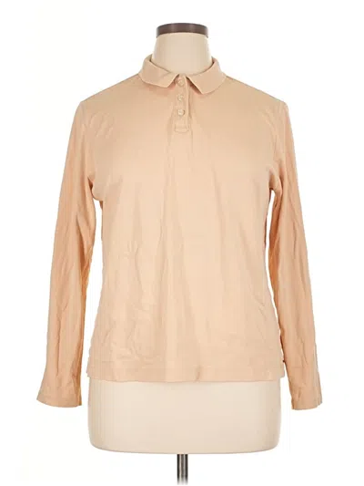 Pre-owned Lands' End Long Sleeve Blouse In Brown