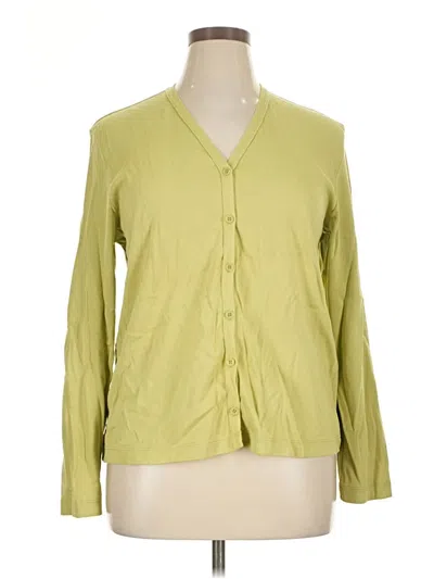 Pre-owned Lands' End Long Sleeve Blouse In Green
