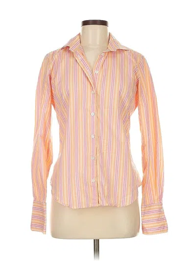 Pre-owned Lands' End Long Sleeve Blouse In Orange